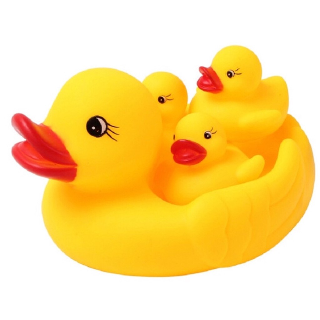 Đồ chơi đàn vịt nhà tắm kêu chip 4 con