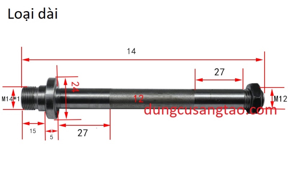 Bộ kit chế trục xoay mini - Loại dài
