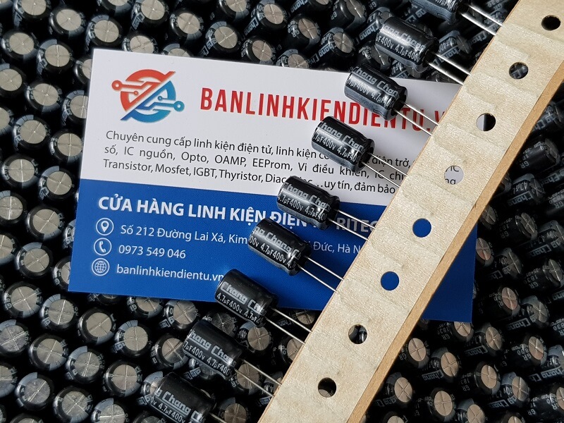 [Combo 10 chiếc] Tụ hóa 4.7uF 400V kích thước 8×11.5mm