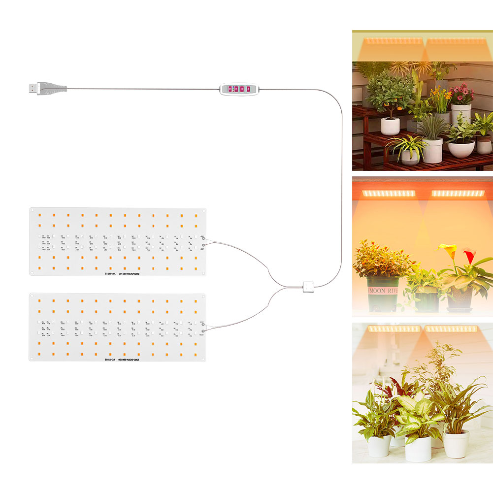 【Special Promotion】 Ultra-Thin Panel Grow Lights with Timer Full Spectrum Grow Lights Dimmable Grow LED for Indoor.