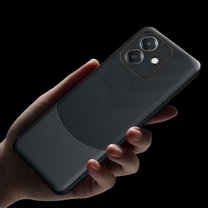 For OPPO A3 / A3X / A3i Phone case 360 Degrees Protection Leather Soft Border Anti-fingerprint Color Blocking Design Car Navigation Holder Ring For OPPO A3 A3X A3i Cover casing HP.