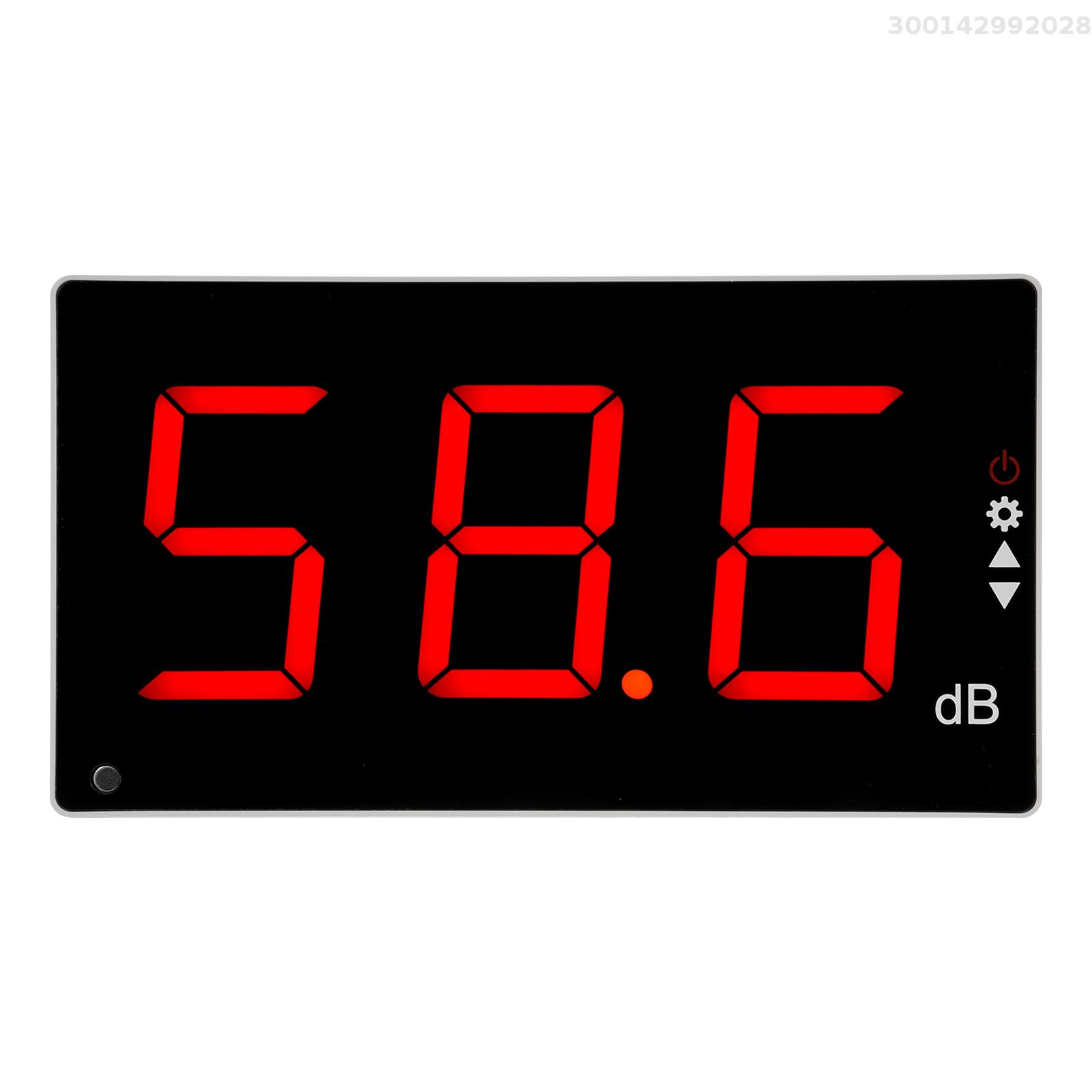 Sound Level Meter with Large LCD Screen Wall Mounted Digital Sound Level Meter Digital Noise Meter Decibel Monitoring Tester Noise Volume Measuring Instrument 30-130dB Measuring Range With Sound Alarm