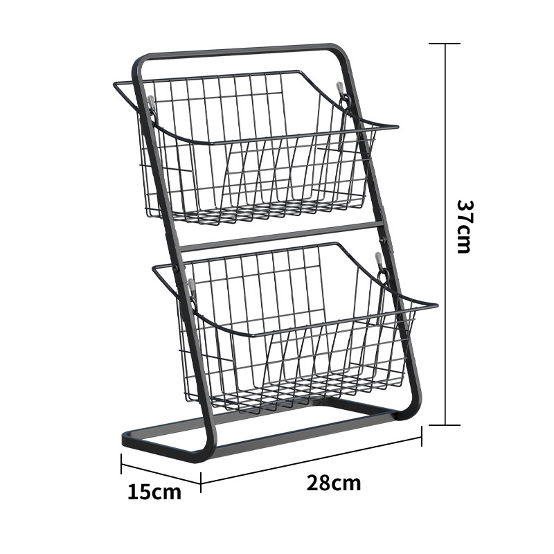 YONUO Desktop storage rack living room countertop storage artifact multi-layer snack storage rack kitchen fruit and vegetable basket