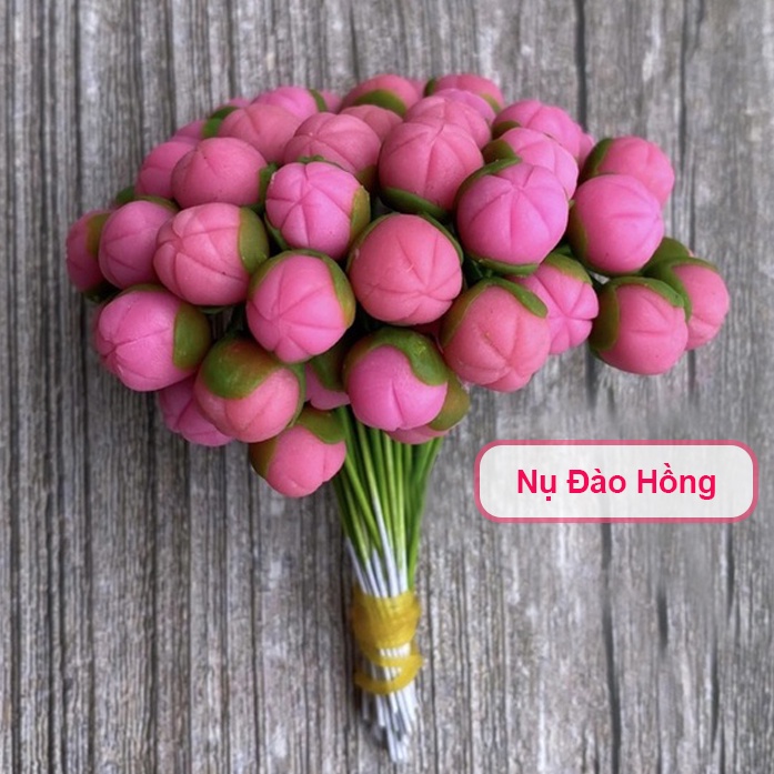 (50 Cái) Nụ Hoa Mai, Hoa Đào Bằng Đất Sét