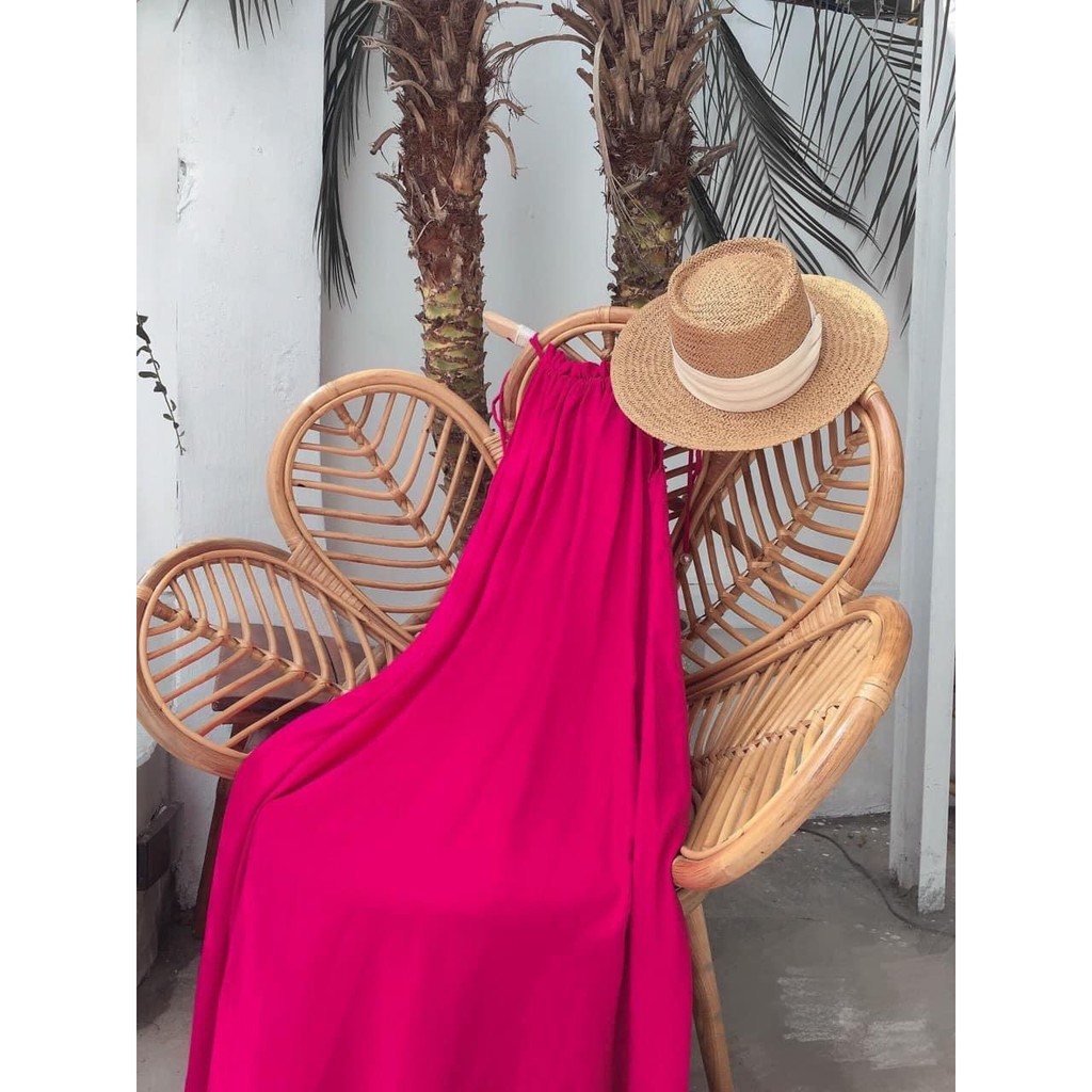💖 MẪU HÓT 💖 Đầm váy maxi nữ xòe tiểu thư công chúa dáng dài kỉ yếu đi biển cổ yếm THẮT NƠ không mút ngực siêu xinh [ ĐẦM MAXI ĐŨI NƠ ] S0