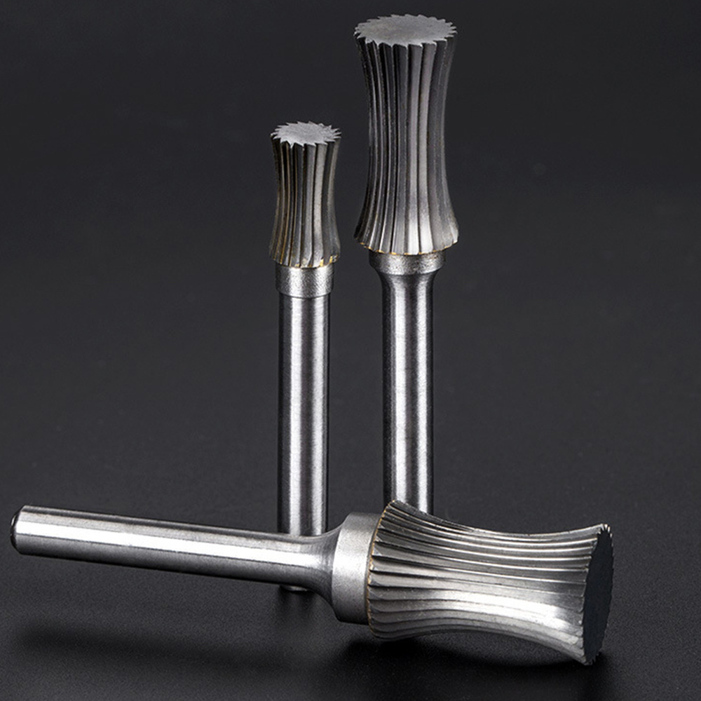 【StyleVoyager】Concave Curved Boring Tool Tungsten Steel Milling Cutter 1pc Carbide Wood Carving Head Metal Rotating File U-type. 