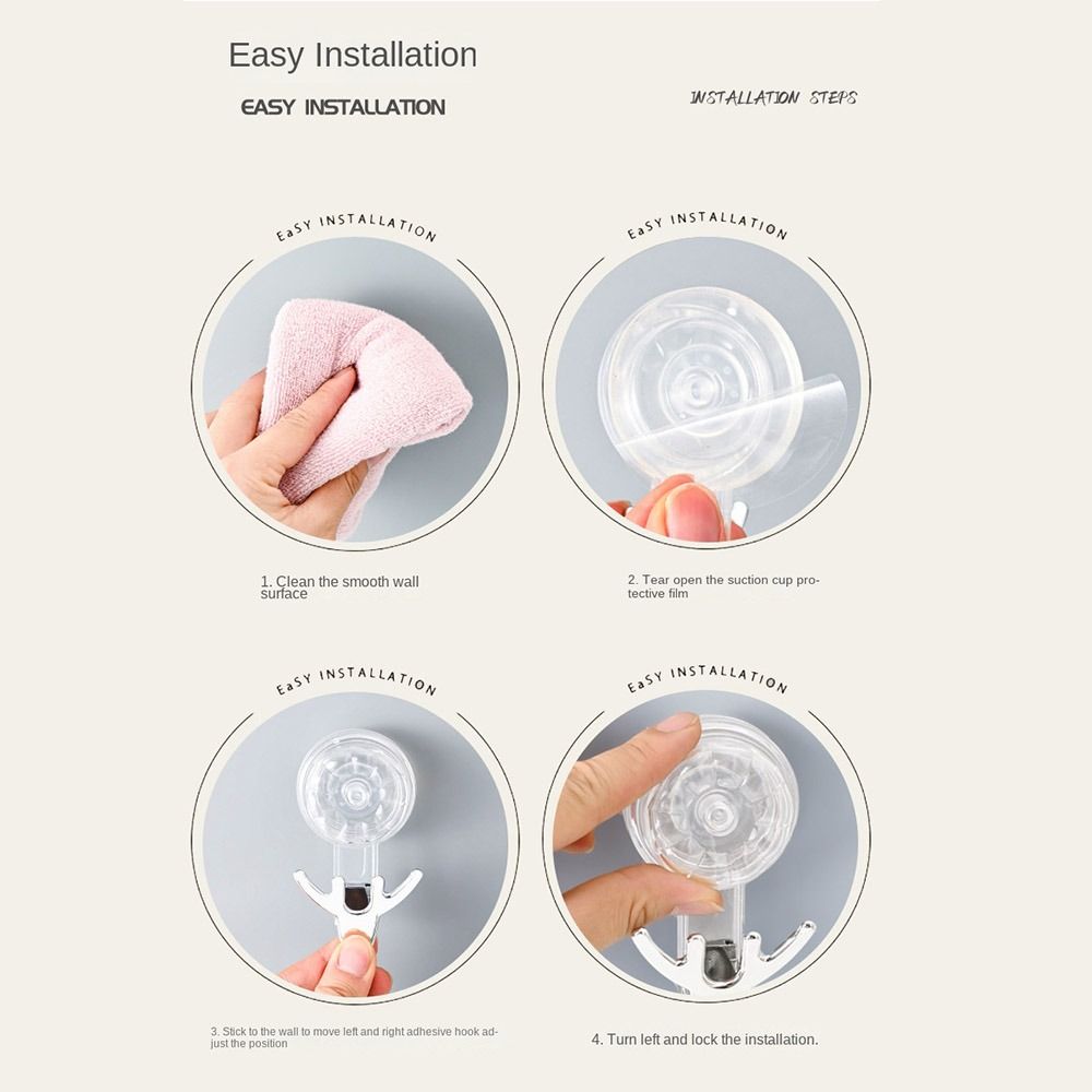 No-Punching Vacuum Suction CupWall Hook Light luxury Self-adhesive Key Bag Hanger Creative Traceless Bathroom Rack Home.