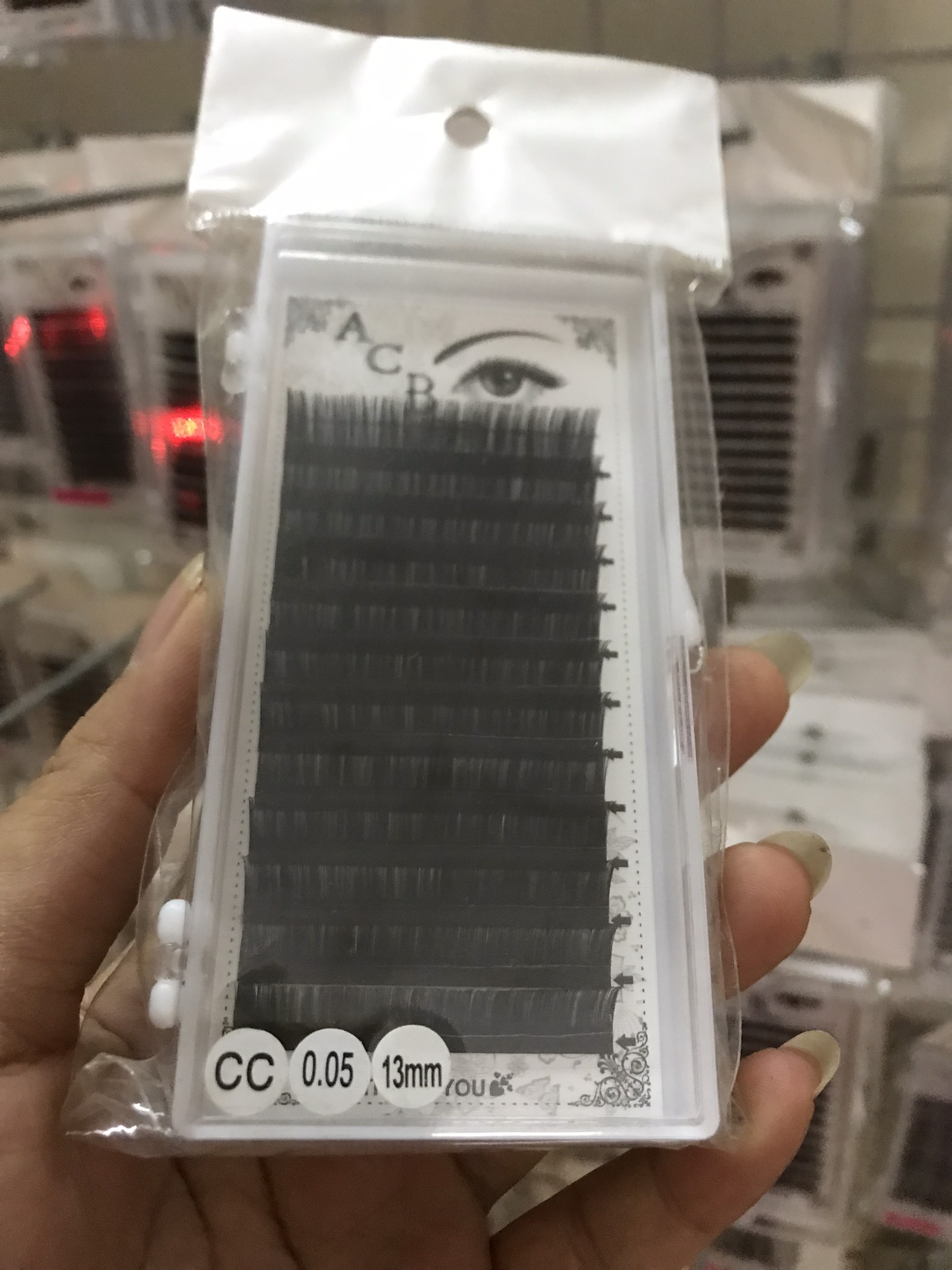 Mi ACB Độ Cong CC,Dùng Để Nối Classic,Tạo Fan Volume, Mi Khay Đen Mềm, Bắt Keo Tốt,Không Có Mi Con,Hộp,Mi Khay_Hộp Lông Mi ACB