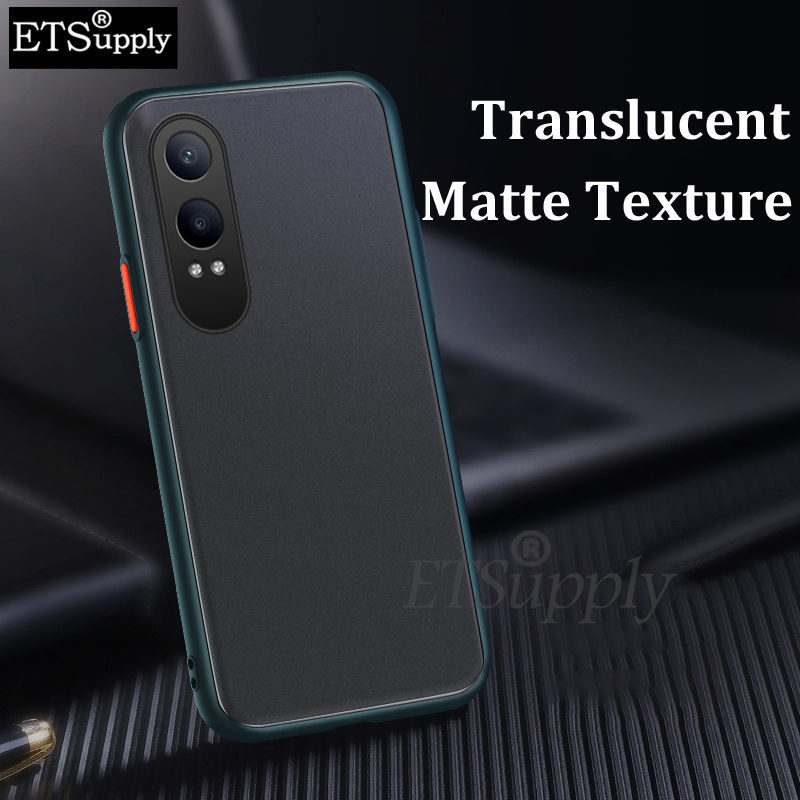 Phone case OnePlus Nord CE 4 Lite Shockproof Scrub Matte Transparent Soft edge Silicone Frame Hard Clear Back Cover OnePlus Nord CE 4lite Case.