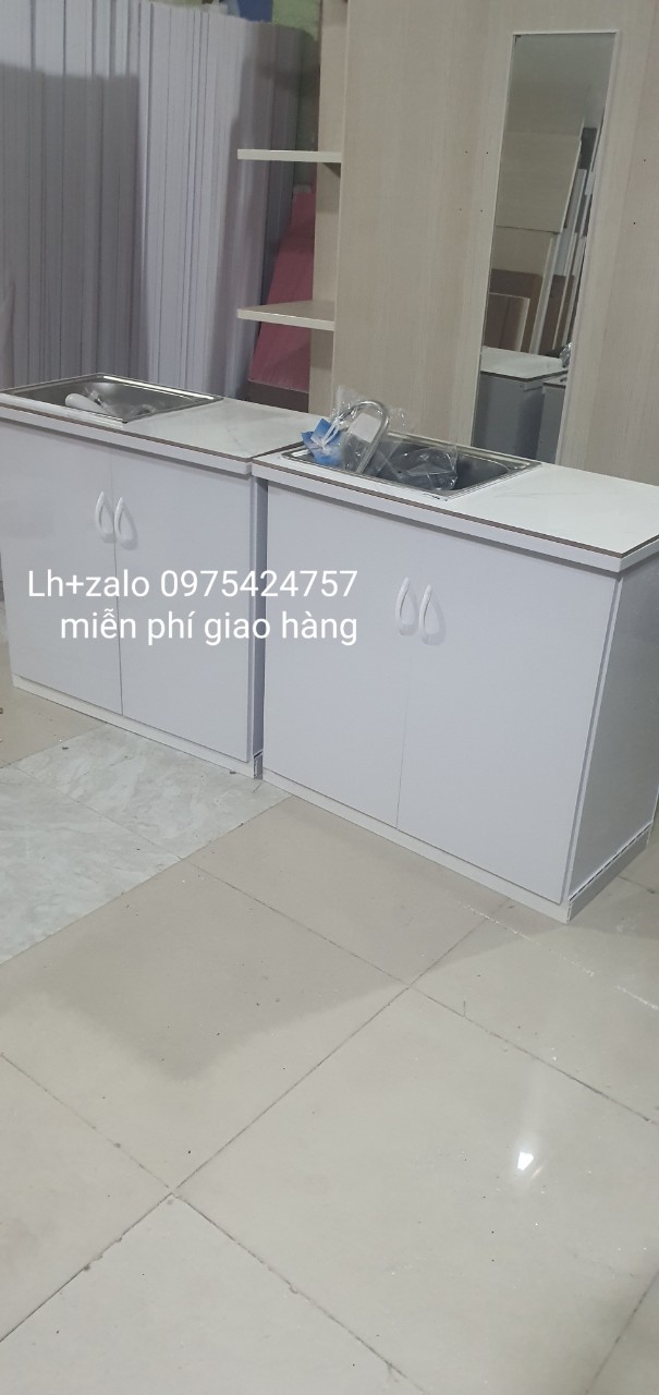 Tủ bếp mini sẵn bồn nhựa đài loan