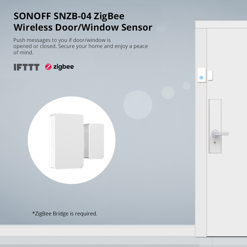 【Kittool】Sonoff SNZB-04 ZigBee cửa thông minh và cảm biến cửa sổ Sonoff thiết bị cảm biến cảm biến bên trong cửa nhà cảm biến thiết bị cảm biến con người ZigBee Cầu Cảm biến nhiệt độ