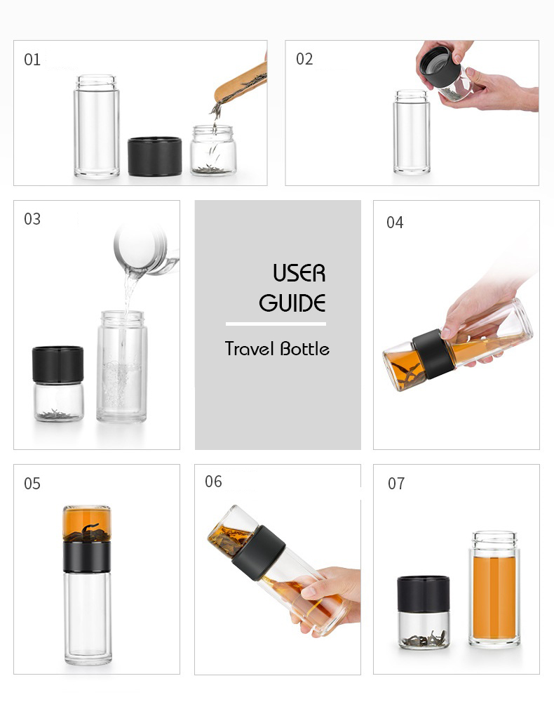 Bình lọc trà travel Samadoyo C002B (xanh) 238mL