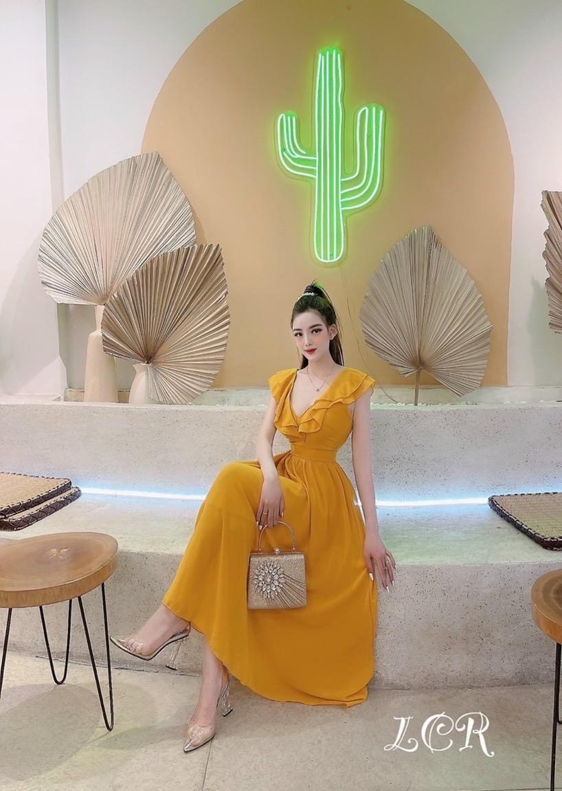 Đàm maxi bèo hai màu cute đẹp chuẩn size ld22