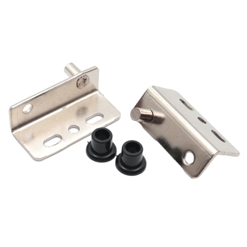 Hometool 2pcs Hinge Pivot Hinges Silver Heavy Duty Concealed Shaft Door Hinges With Bushing