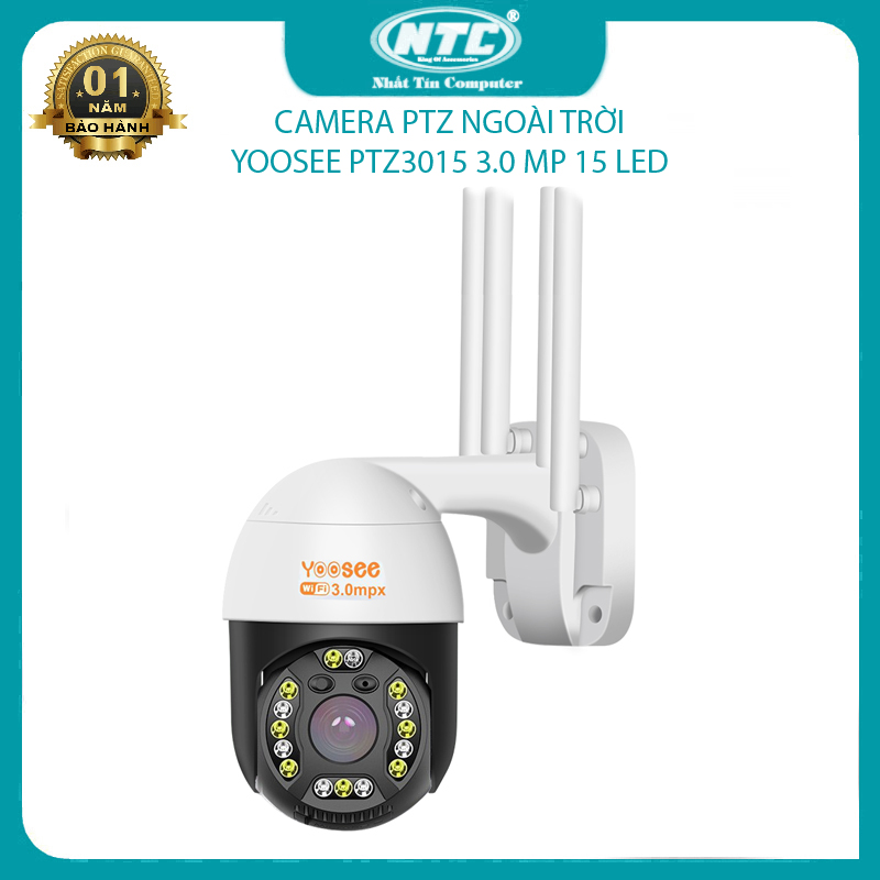 Camera IP Wifi Ngoài trời Yoosee PTZ3015 4 Râu 3.0MP FullHD+ 1536P 9 LED trợ sáng, 6 LED hồng ngoại (Trắng) - Nhất Tín Computer