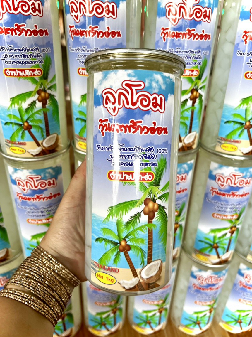 Hủ 1 Kg Thạch Dừa Thái Lan Thơm Ngon - Đồ ăn vặt