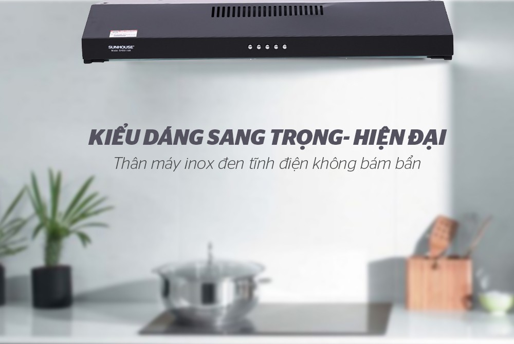 Máy hút mùi vỏ sơn SUNHOUSE SHB6118B