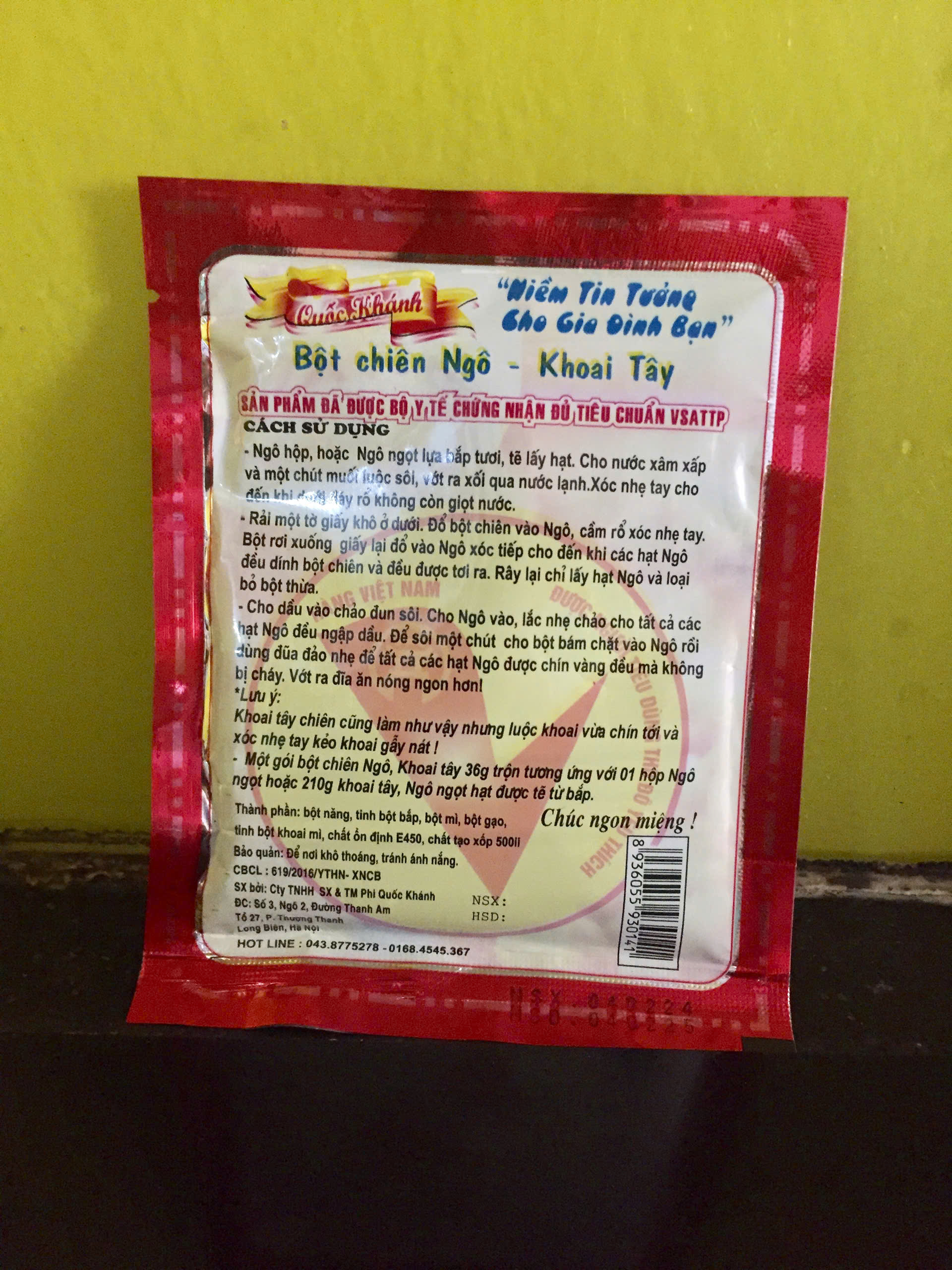 Bột chiên Ngô khoai tây 36g/1 gói