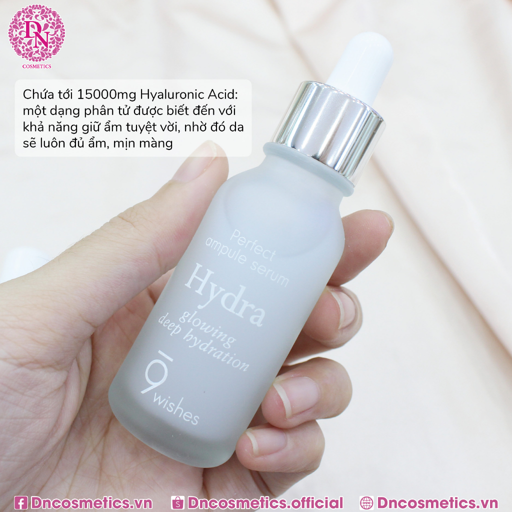Tinh chất dưỡng ẩm 9 Wishes Hydra Glowing Deep Hydration Ampule Serum