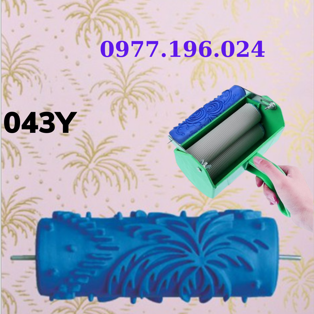 Bộ cọ lăn sơn hoa văn ( gồm khay lăn và con lăn )