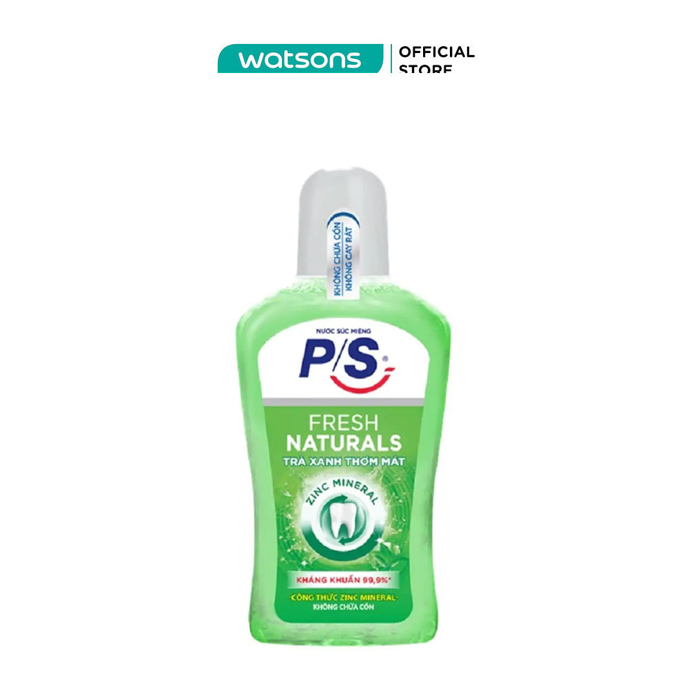 Nước súc miệng p/s fresh naturals hơi thở thơm mát & kháng khuẩn 500ml