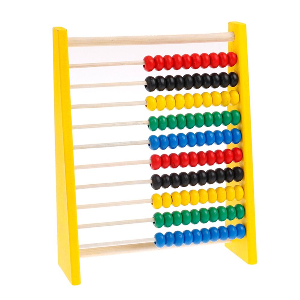 AFGYJT Wooden Wooden Abacus Colorful Beads Intelligence Development Math Teaching Tool Calculation Bead Counting Children Toys 3-6 Year Olds Toys