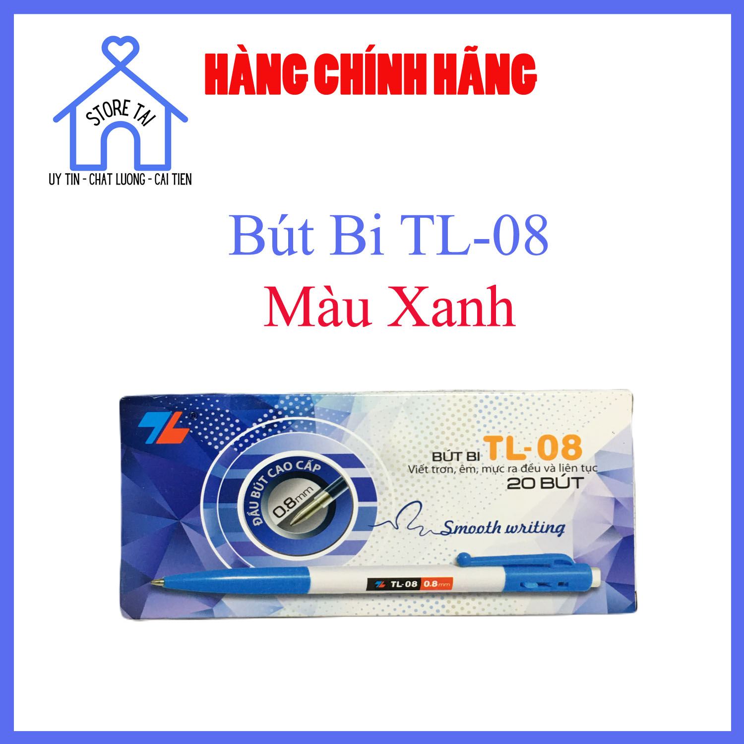 Bút Bi TL-08 Combo 5 cây, 20 Cây - STORE TÀI LƯ