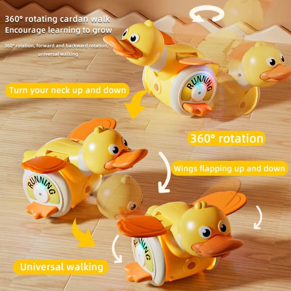 Desktop Ornament Plastic Electric Duck Musical Toy Interactive Sound ...