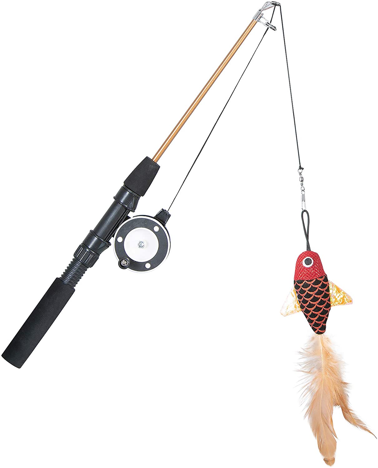 fishing reel cat toy