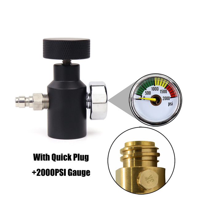【Top-Rated Product】 Soda Water Stream Co2 Cylinder Blue Refill Adapter On/off Aadaptor With Bleed Valve Gauge Quick Plug.