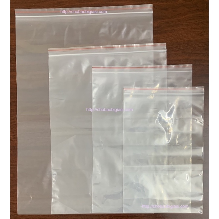 {1 kg/ size} Túi zipper chỉ đỏ loại tốt, dày dặn, chắc chắn (có đủ size)