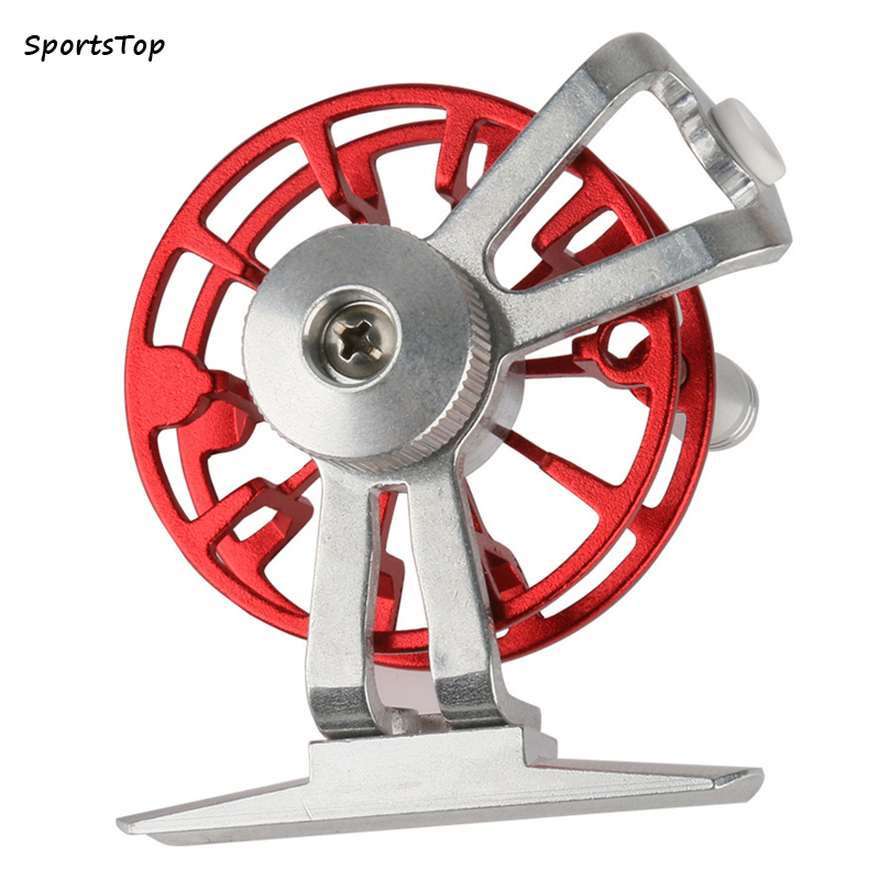 Right Handed Smooth Ice Fishing Reel Aluminum Alloy Lightweight Portable Fishing Raft Wheel Spinning Mini Fly Wheel For For Trout Pike Ice Fishing Tackle