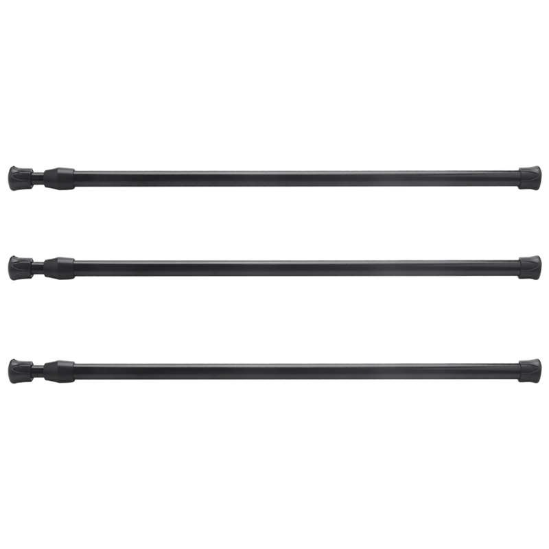 3PCS Spring Curtain Rods 16 to 28 Inch Tension Rod Spring Curtain Rod