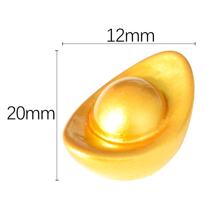 Charm slime/ dụng cụ charm trang trí mô hình thỏi vàng & bạc may mắn - giá 1 thỏi