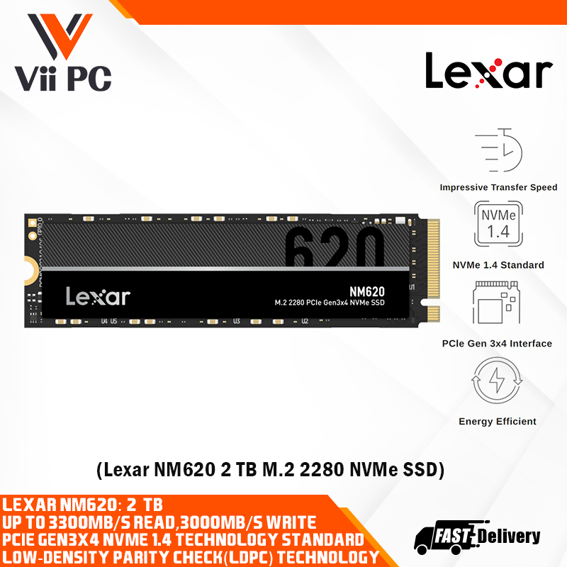 LEXAR NM610 PRO NM620 256GB / 512GB / 1TB / 2TB SSD - M.2 NVME v1