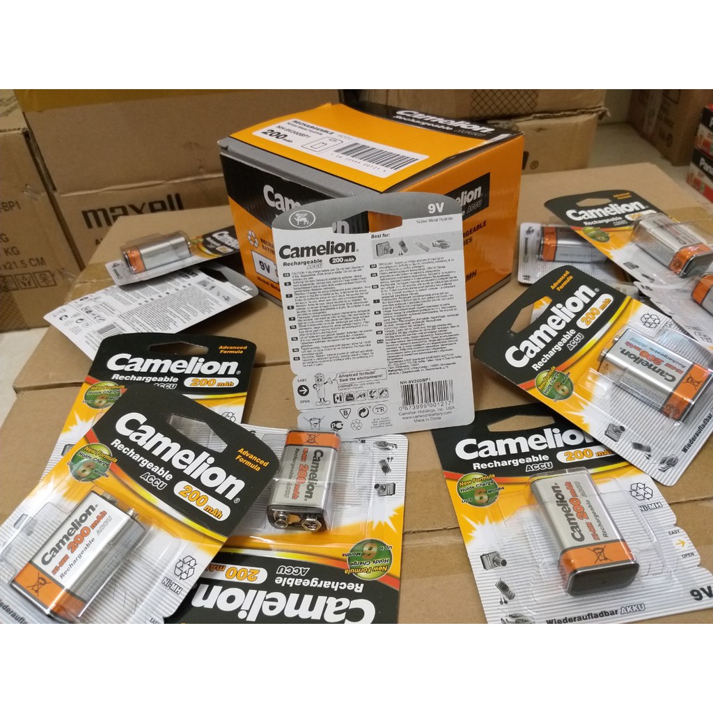 Pin sạc 9V Camelion 200mAh (1 vỉ /viên) - PI0007