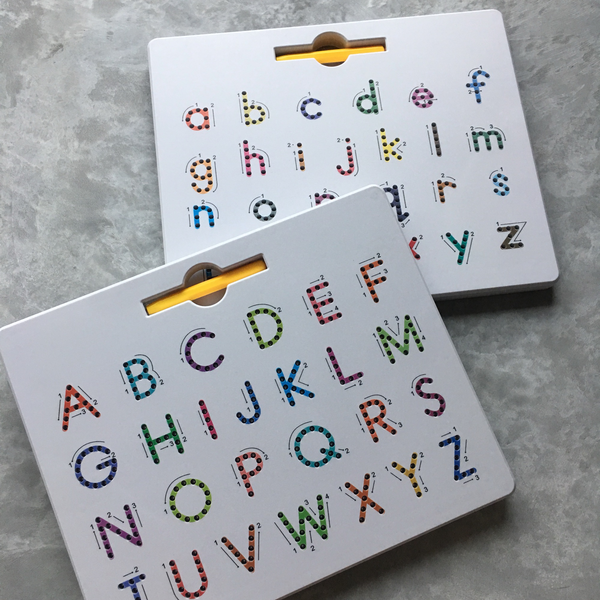 Reversible Double-Sided Magnetic Uppercase & Lowercase Alphabet Tracing ...