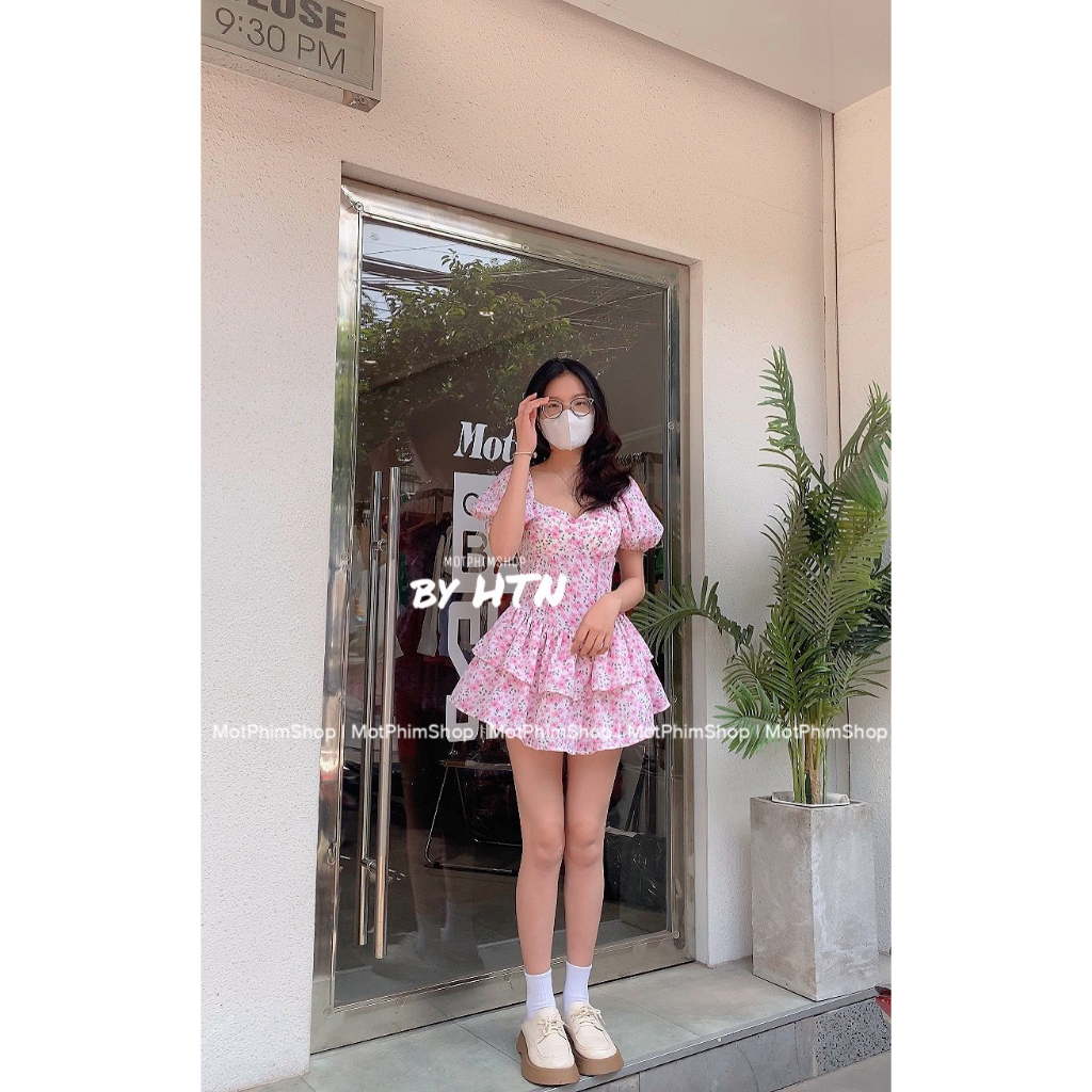 Dsfdz váy đi tiệc dạng jum xòe tầng, jum 6m xòe tôn dáng sfsd