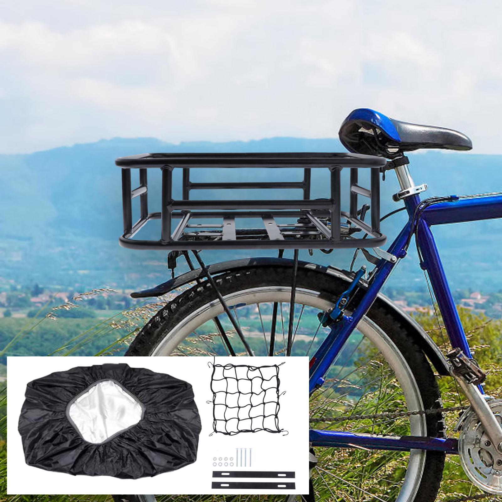 Flameer Bike Rear Basket Bike Cargo Rack, Multifunctional