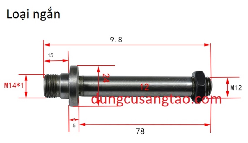 Bộ kit chế trục xoay mini - Loại ngắn