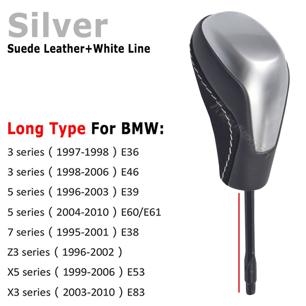 Automatic Car Gearbox Handles Gear Shift Knob Stick Lever Head For BMW E39 E46 E53 E60 E61 E63 E64 E83 E81 E82 E87 E90 E91 E92