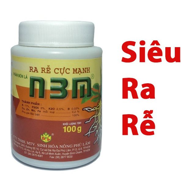 Phân bón lá ra rễ cực mạnh n3m - lọ 100gram