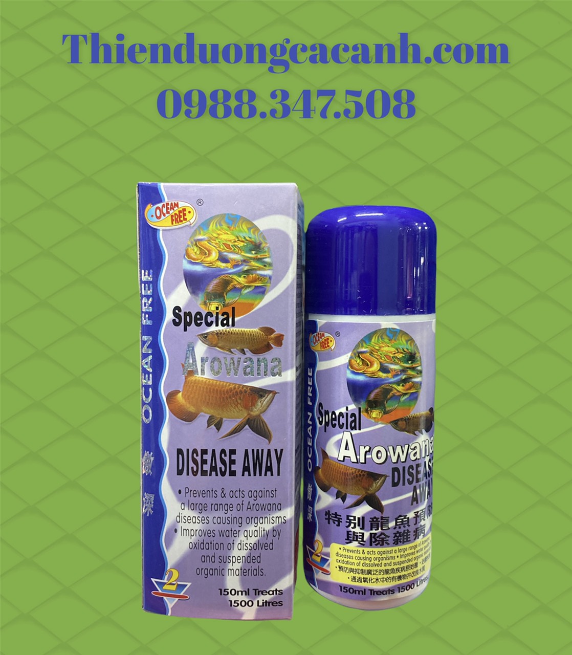 Chai Số 2 Cho Cá Rồng (Khử Nước - Xử Lý Nấm, Khuẩn, Ký Sinh)