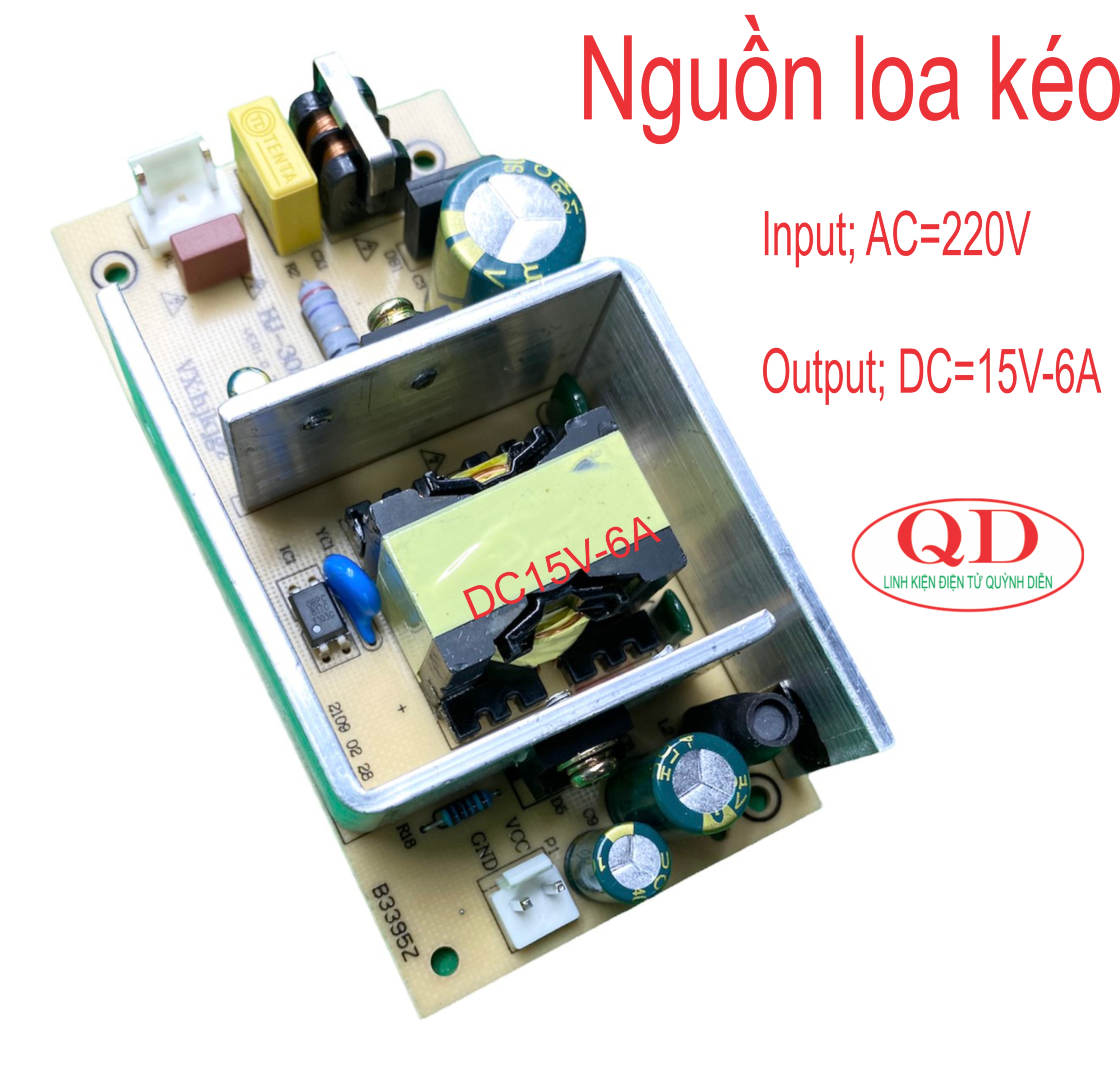 Nguồn xung loa kéo 15v 6a hàng chuẩn