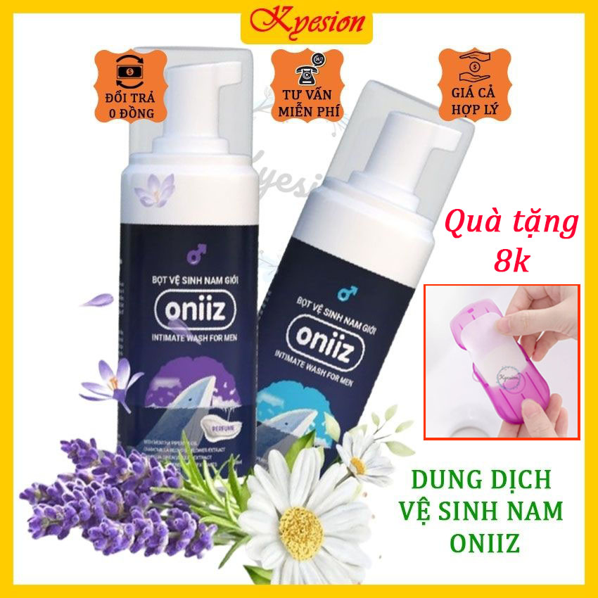 [Xả Kho Nghỉ Bán]Bọt vệ sinh nam giới Oniiz hương nước hoa 100ml,, dung dịch vệ sinh nam tạo bọt  chiết xuất từ  thảo mộc thiên nhiên khử mùi, kháng khuẩn bảo vệ vùng da nhạy cảm, KYESION