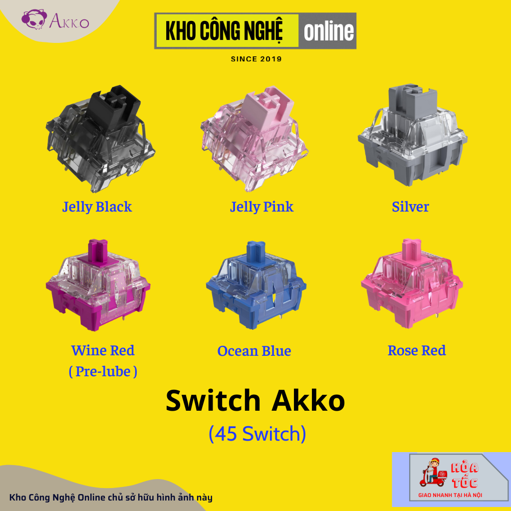 Công tắc bàn phím Switch AKKO CS dùng cho bàn phím cơ (1 hộp 45 Switch)