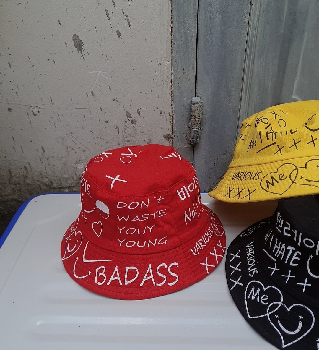 Nón rộng vành, mũ vành tròn BUCKET chữ in vải nhập thời trang cá tính (Ảnh thật) - KAKA