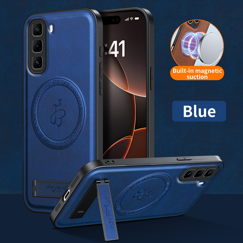 Phone%20case%20For%20infinix%20Note%2040%2050%20Pro%20Plus%2050X%2050S%20Back%20cover%20Light%20Luxury%20Leather%20Texture%20Compatible%20with%20Wireless%20Magnetic%20Accessories%20Versatile%20Bracket%20Cover%20cases%20-%20Image%205