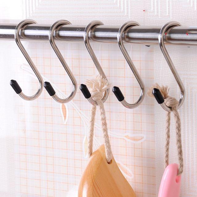 Bộ 4 móc treo đồ inox hình chữ s