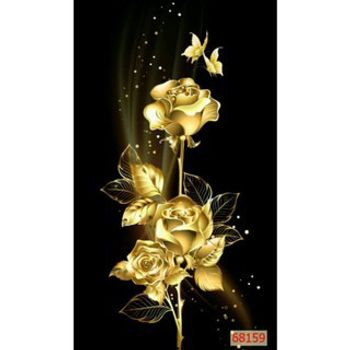 MIẾNG DÁN TỦ LẠNH DECAL 3D CAO CẤP - Hồng Vàng